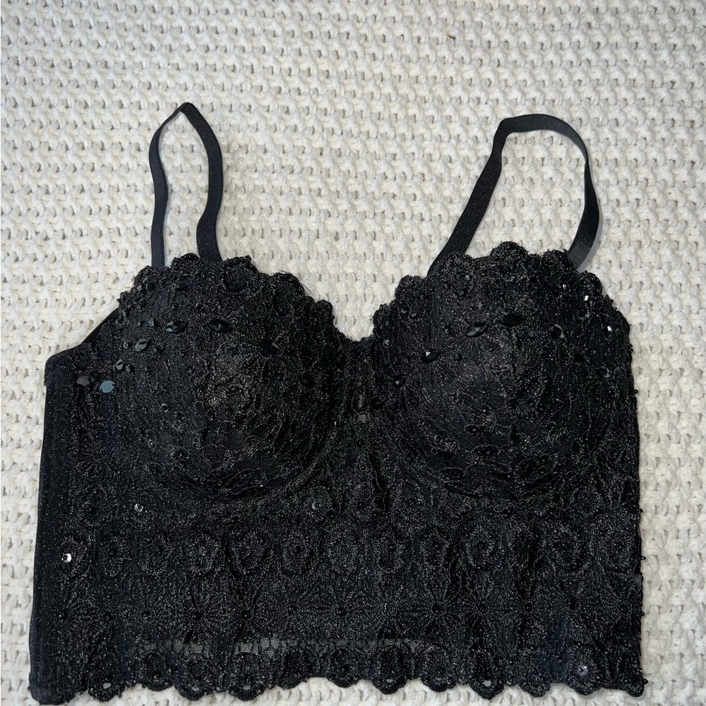 Adjustable black corset top size xs - Windsor